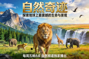 纪录片《自然奇迹》海报 - 壮观的自然景观与野生动物